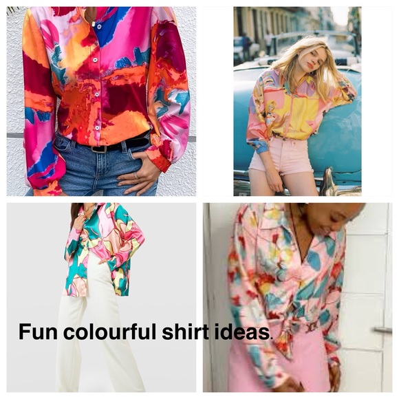 Galita Multi colour button down shirt. Size M - Picture 4 of 7